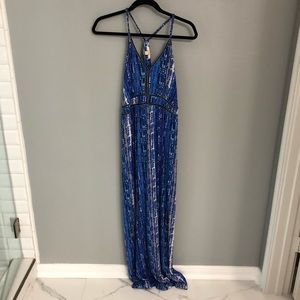 💙💙Ella Moss Blue maxi dress with metal detailing